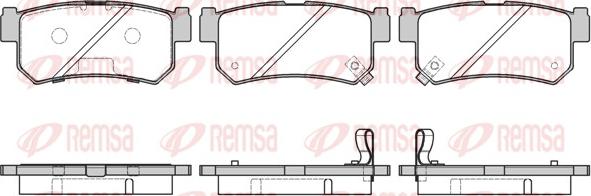 Remsa 0746.42 - Тормозные колодки, дисковые, комплект autospares.lv