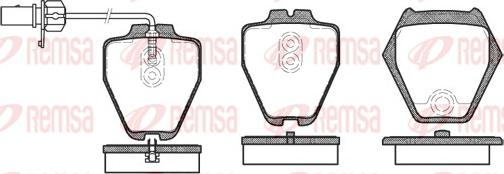 Remsa 0752.02 - Тормозные колодки, дисковые, комплект autospares.lv