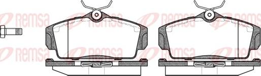 Remsa 0704.00 - Тормозные колодки, дисковые, комплект autospares.lv