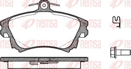 Remsa 0708.02 - Тормозные колодки, дисковые, комплект autospares.lv