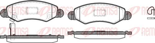 Remsa 0702.21 - Тормозные колодки, дисковые, комплект autospares.lv