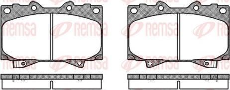 Remsa 0707.04 - Тормозные колодки, дисковые, комплект autospares.lv