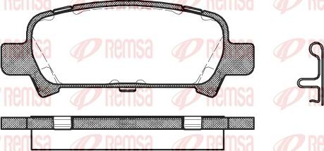 Remsa 0729.02 - Тормозные колодки, дисковые, комплект autospares.lv