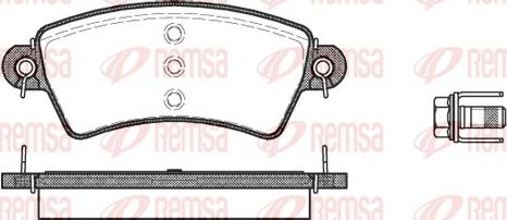 Remsa 0726.00 - Тормозные колодки, дисковые, комплект autospares.lv