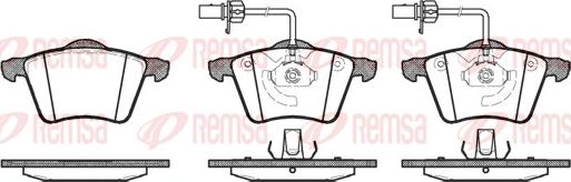 Remsa 0721.02 - Тормозные колодки, дисковые, комплект autospares.lv