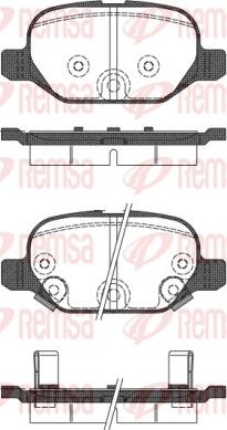 Remsa 0727.32 - Тормозные колодки, дисковые, комплект autospares.lv