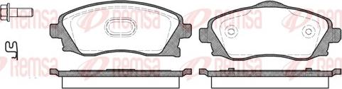 Remsa 0774.02 - Тормозные колодки, дисковые, комплект autospares.lv