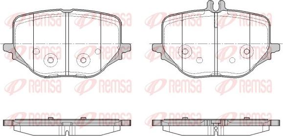 Remsa 1950.00 - Тормозные колодки, дисковые, комплект autospares.lv