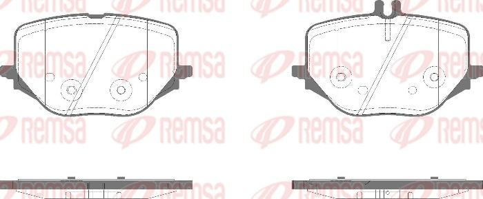 Remsa 1950.10 - Тормозные колодки, дисковые, комплект autospares.lv