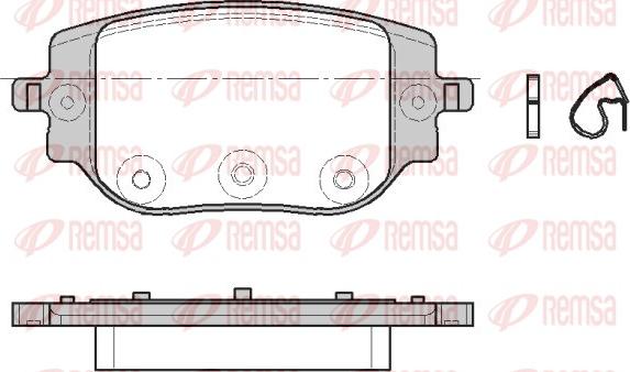 Remsa 1965.00 - Тормозные колодки, дисковые, комплект autospares.lv