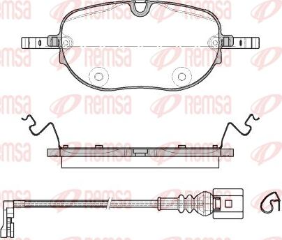 Remsa 1963.01 - Тормозные колодки, дисковые, комплект autospares.lv