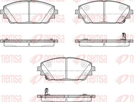 Remsa 1900.02 - Тормозные колодки, дисковые, комплект autospares.lv