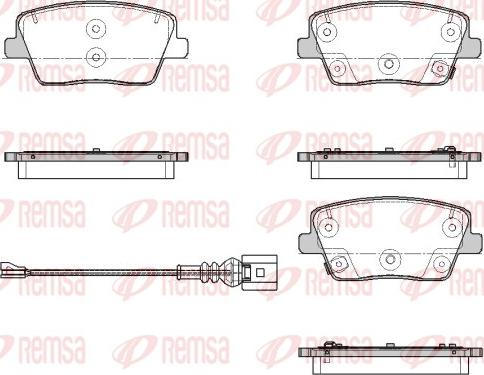 Remsa 1901.02 - Тормозные колодки, дисковые, комплект autospares.lv