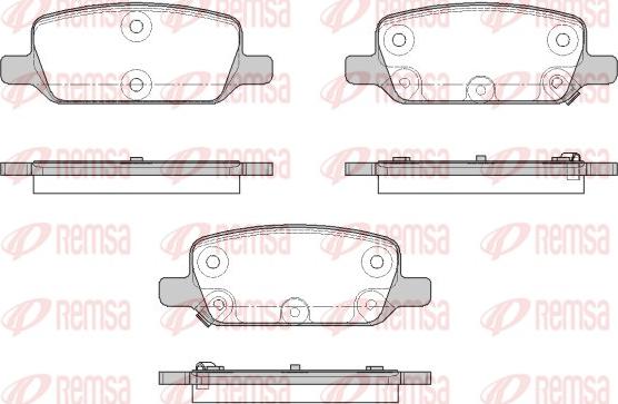 Remsa 1917.02 - Тормозные колодки, дисковые, комплект autospares.lv