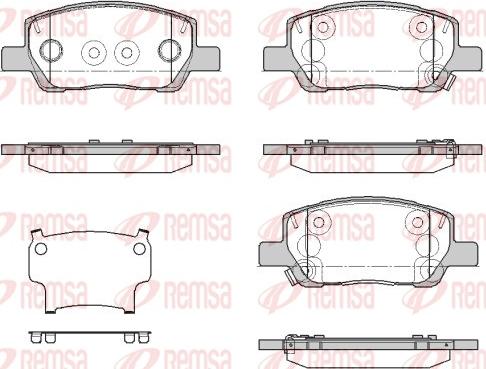 Remsa 1974.02 - Тормозные колодки, дисковые, комплект autospares.lv