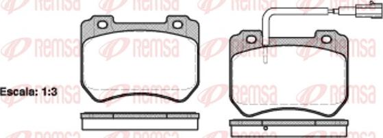 Remsa 1444.01 - Тормозные колодки, дисковые, комплект autospares.lv