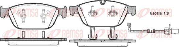 Remsa 1443.02 - Тормозные колодки, дисковые, комплект autospares.lv