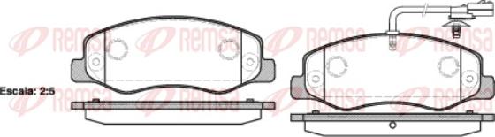 Remsa 1442.01 - Тормозные колодки, дисковые, комплект autospares.lv