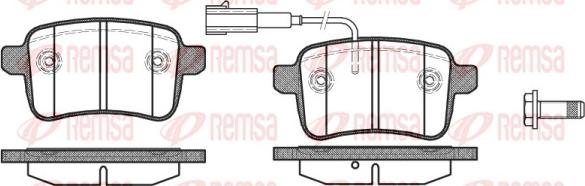 Remsa 1450.02 - Тормозные колодки, дисковые, комплект autospares.lv