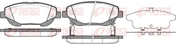 Remsa 1453.02 - Тормозные колодки, дисковые, комплект autospares.lv