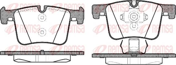 Remsa 1457.00 - Тормозные колодки, дисковые, комплект autospares.lv