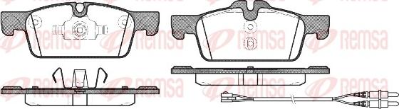 Remsa 1461.01 - Тормозные колодки, дисковые, комплект autospares.lv