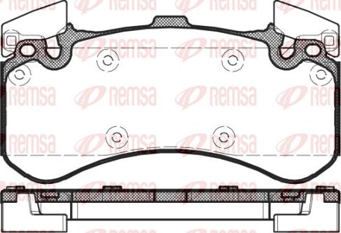 Remsa 1463.00 - Тормозные колодки, дисковые, комплект autospares.lv