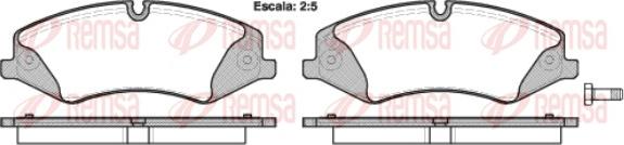 Remsa 1409.00 - Тормозные колодки, дисковые, комплект autospares.lv