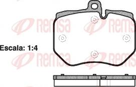 Remsa 1400.00 - Тормозные колодки, дисковые, комплект autospares.lv