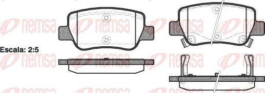 Remsa 1403.02 - Тормозные колодки, дисковые, комплект autospares.lv