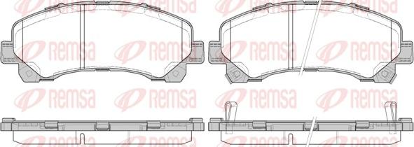 Remsa 1407.00 - Тормозные колодки, дисковые, комплект autospares.lv