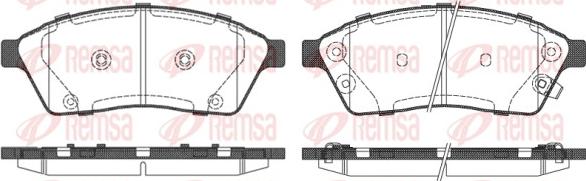 Remsa 1411.00 - Тормозные колодки, дисковые, комплект autospares.lv