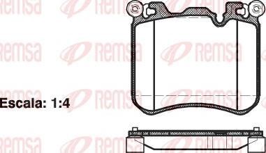 Remsa 1413.00 - Тормозные колодки, дисковые, комплект autospares.lv