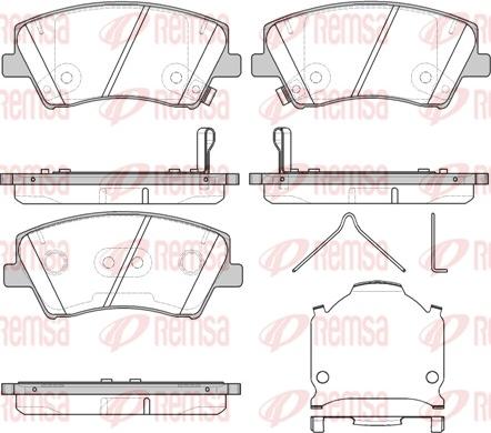 Remsa 1412.04 - Тормозные колодки, дисковые, комплект autospares.lv