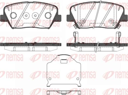 Remsa 1412.02 - Тормозные колодки, дисковые, комплект autospares.lv