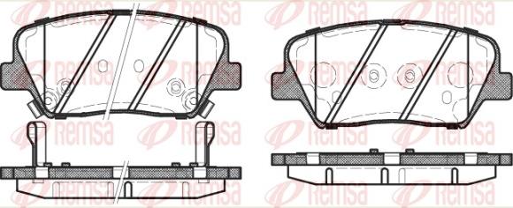 Remsa 1412.12 - Тормозные колодки, дисковые, комплект autospares.lv