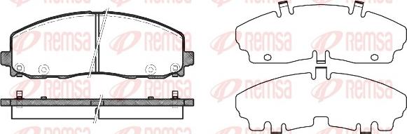 Remsa 1484.04 - Тормозные колодки, дисковые, комплект autospares.lv