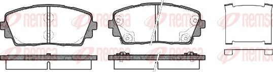 Remsa 1481.02 - Тормозные колодки, дисковые, комплект autospares.lv