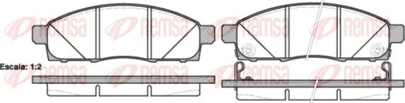 Remsa 1434.02 - Тормозные колодки, дисковые, комплект autospares.lv