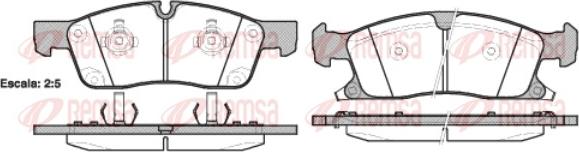 Remsa 1430.02 - Тормозные колодки, дисковые, комплект autospares.lv