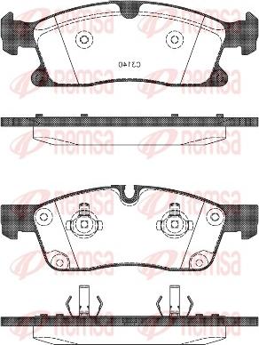 Remsa 1430.10 - Тормозные колодки, дисковые, комплект autospares.lv