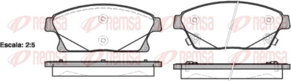 Remsa 1431.02 - Тормозные колодки, дисковые, комплект autospares.lv