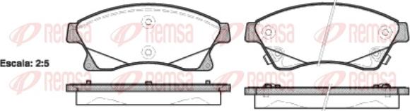 Remsa 1431.12 - Тормозные колодки, дисковые, комплект autospares.lv