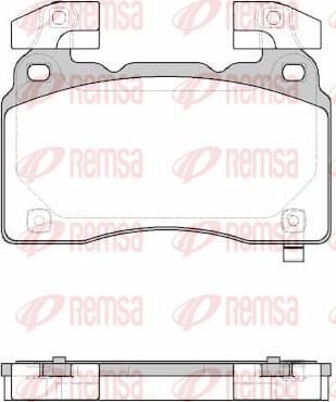 Remsa 1438.24 - Тормозные колодки, дисковые, комплект autospares.lv