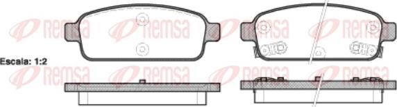 Remsa 1432.02 - Тормозные колодки, дисковые, комплект autospares.lv