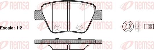 Remsa 1420.00 - Тормозные колодки, дисковые, комплект autospares.lv