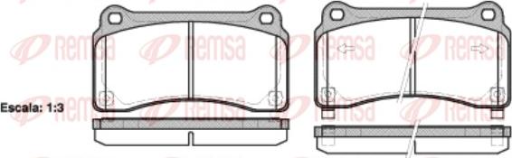 Remsa 1427.02 - Тормозные колодки, дисковые, комплект autospares.lv