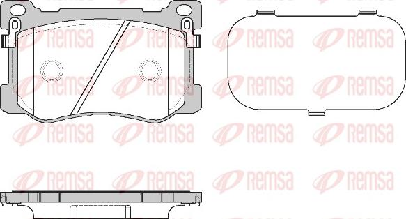 Remsa 1475.12 - Тормозные колодки, дисковые, комплект autospares.lv