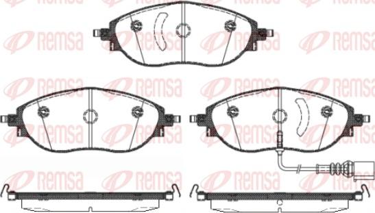 Remsa 1470.01 - Тормозные колодки, дисковые, комплект autospares.lv