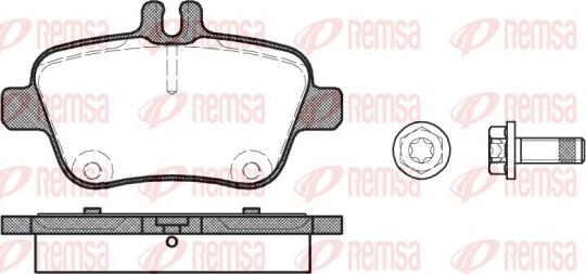 Remsa 1477.00 - Тормозные колодки, дисковые, комплект autospares.lv